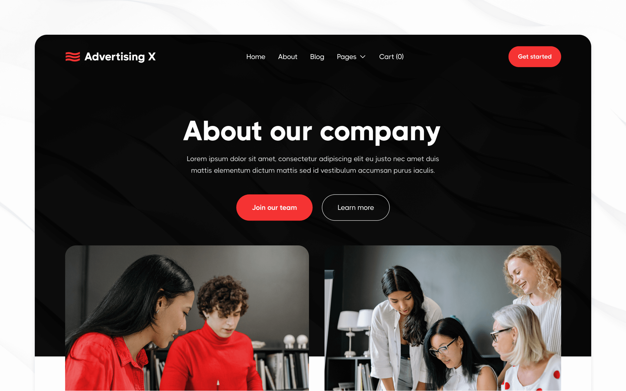 Advertising X Webflow Template