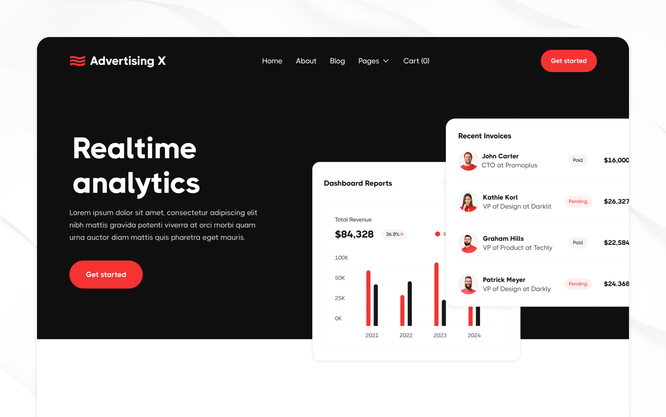 Advertising X Webflow Template