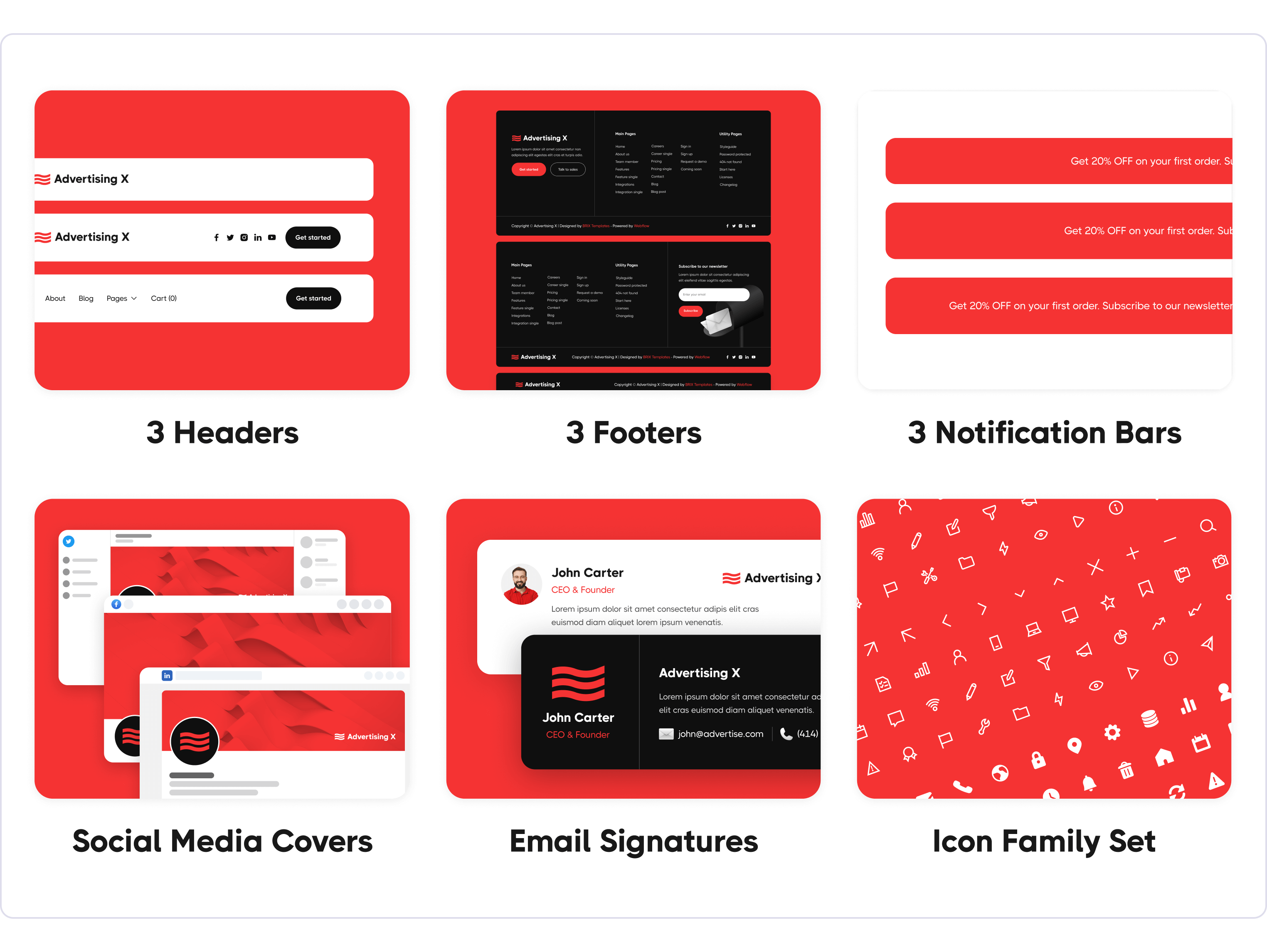 Advertising X - Modern SaaS Webflow Template Benefits