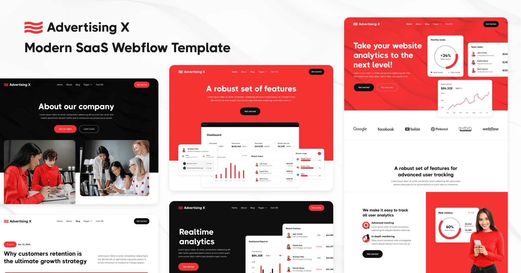 Modern SaaS Webflow Template