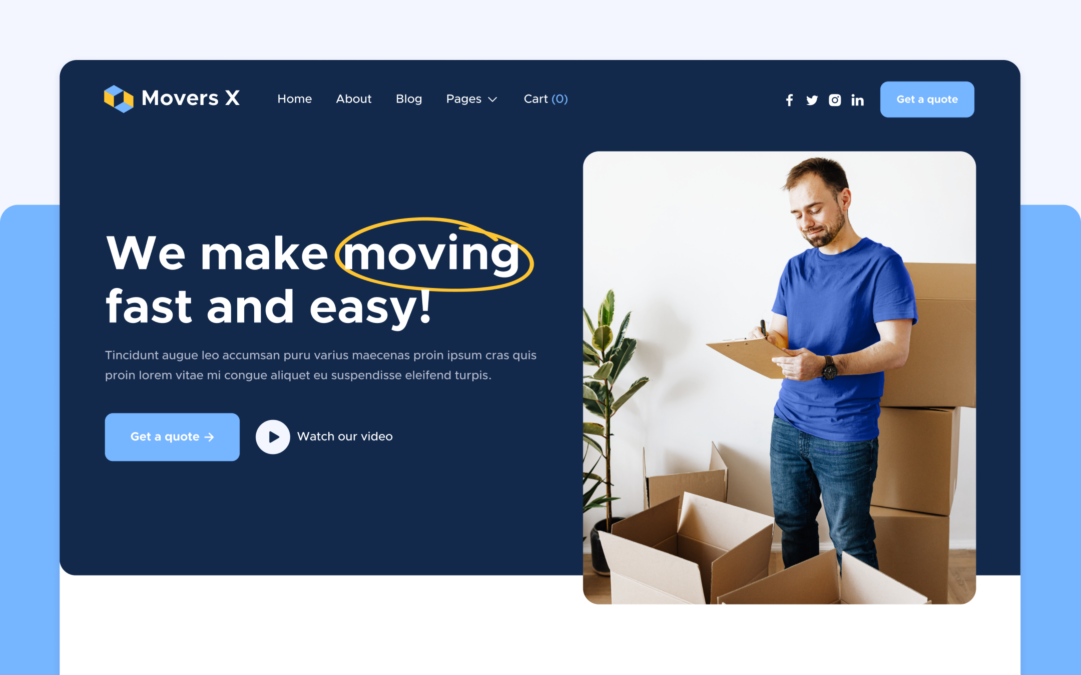 Moving Company Webflow Template