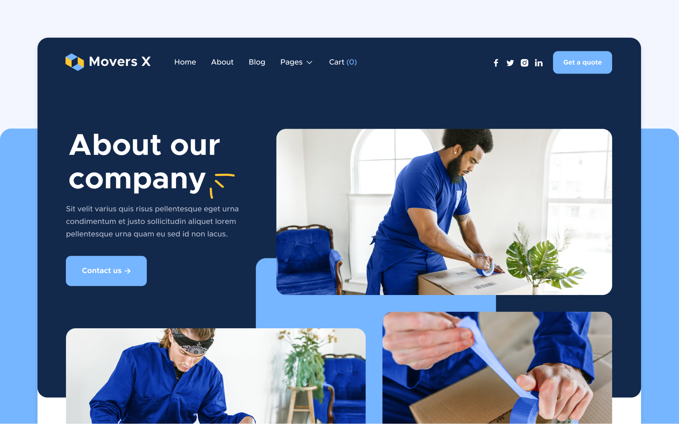 Movers X Webflow Template