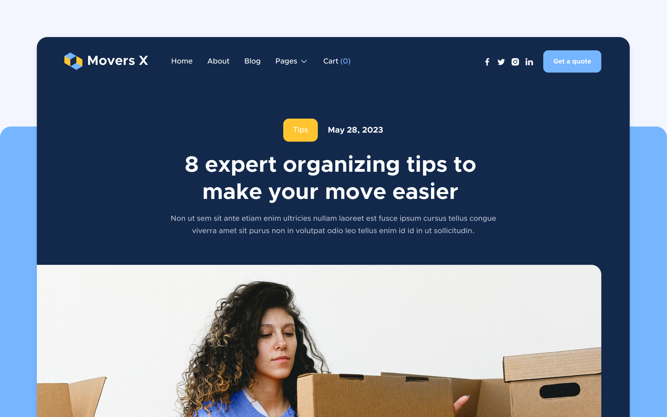Movers X Webflow Template