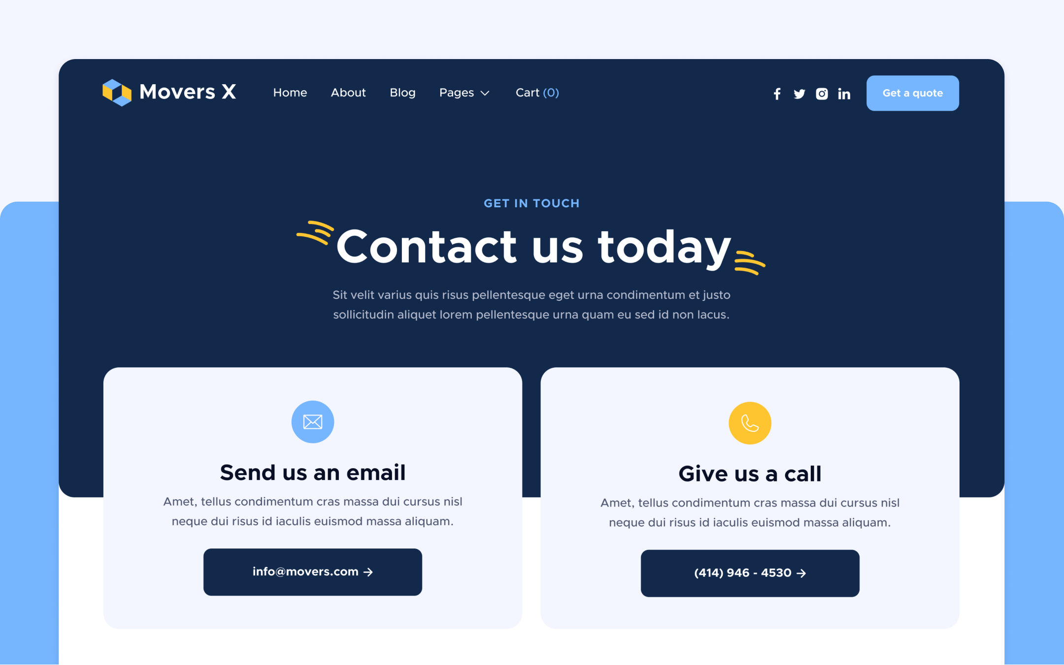 Movers X Webflow Template