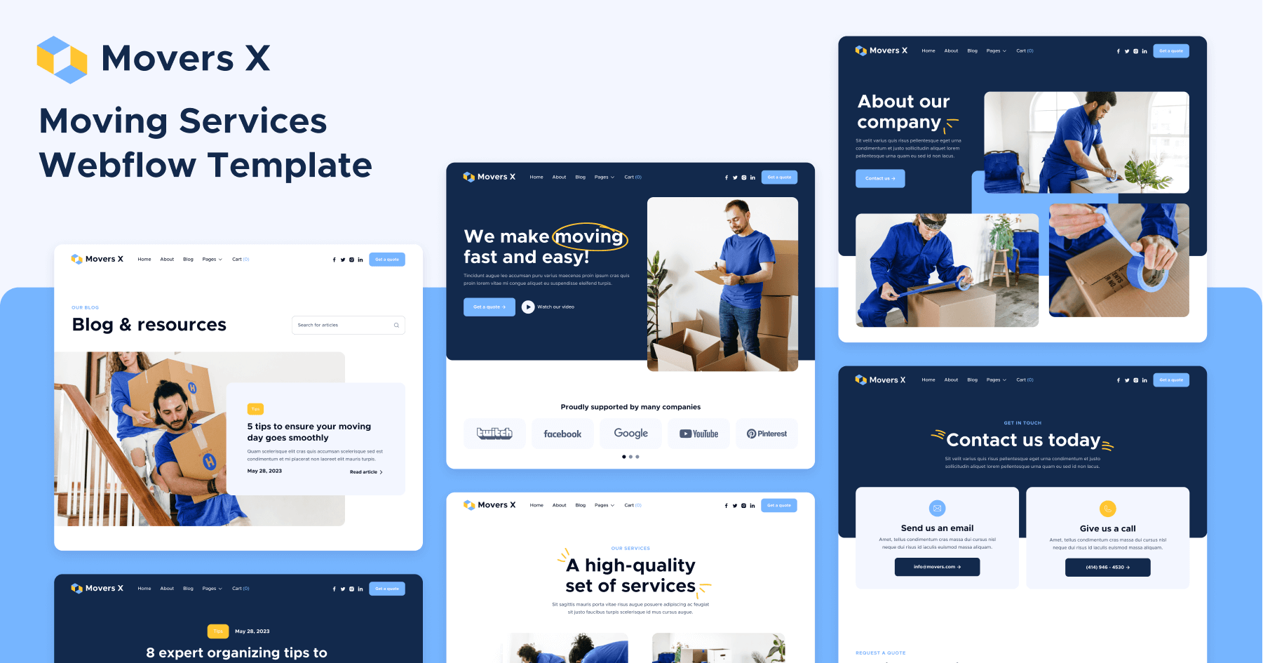 Moving Service Webflow Template
