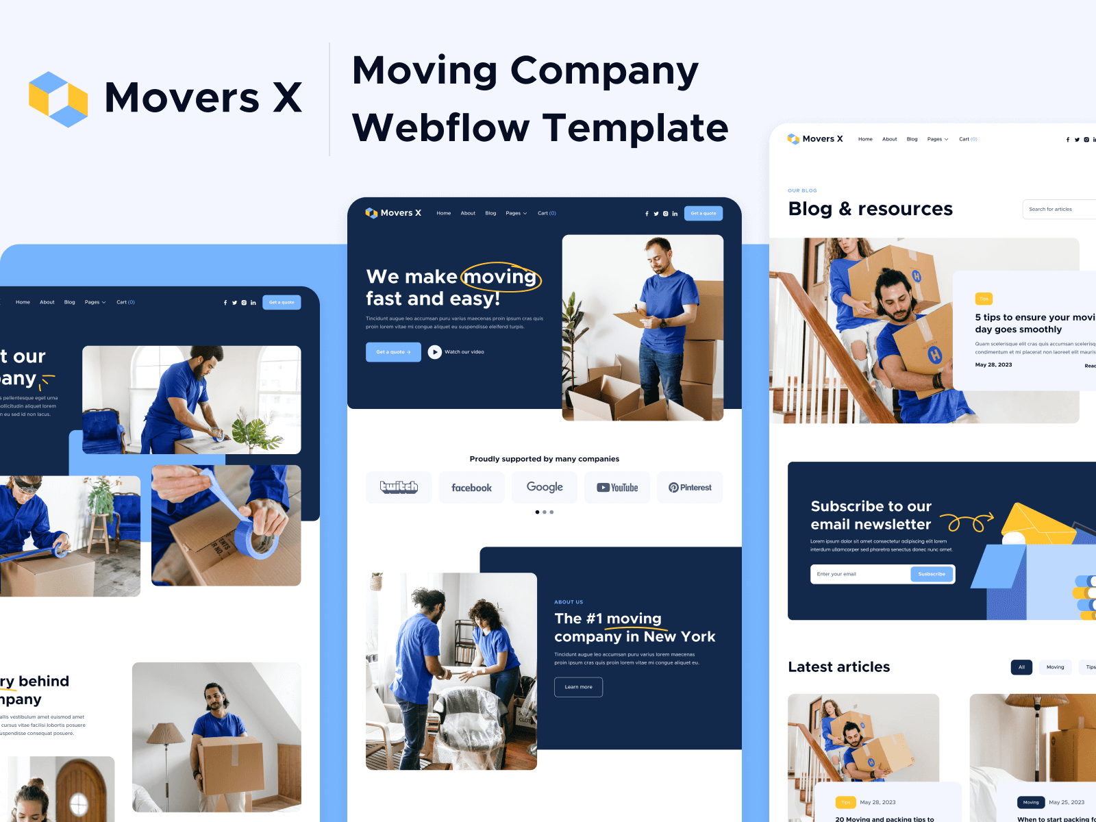 Moving Webflow Template