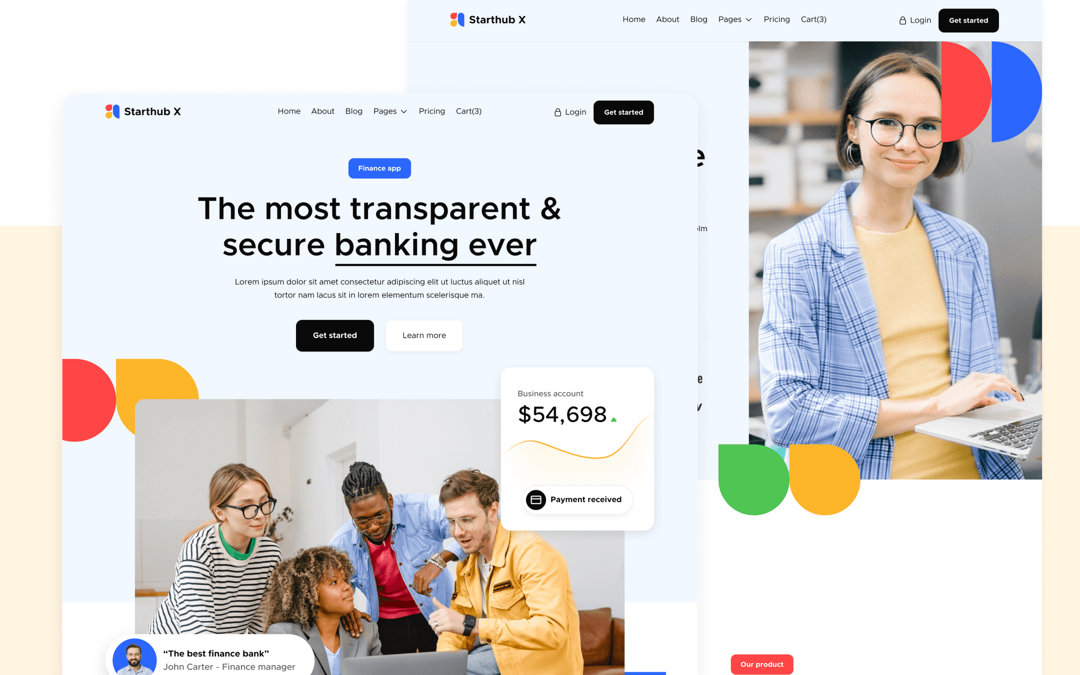 Multi Layout Startup Webflow Template