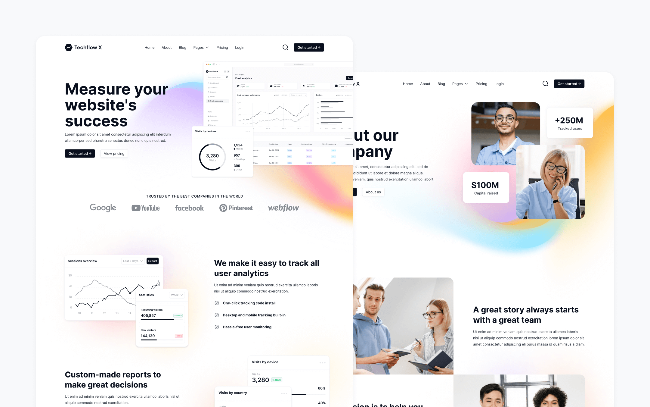 TechFlow X Webflow Template