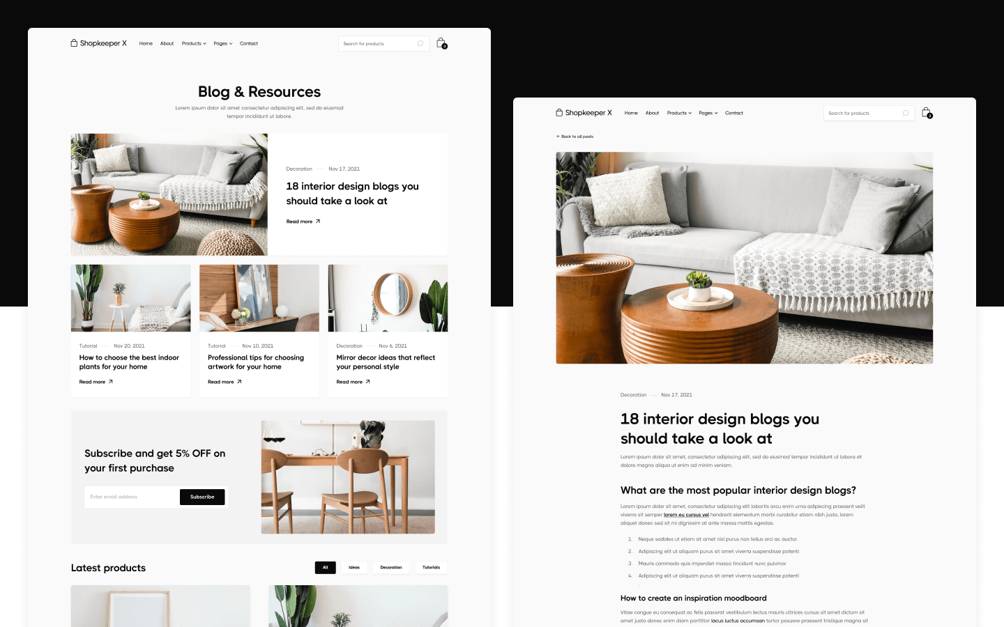 Shopkeeper X Webflow Template