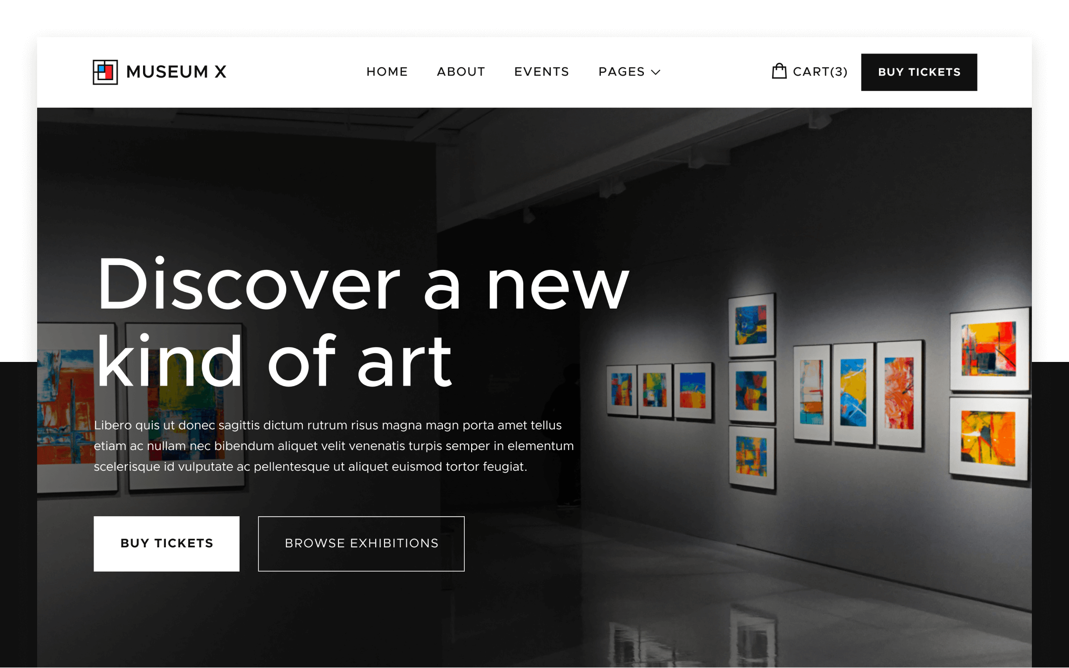 Museum & Gallery Art Webflow Template