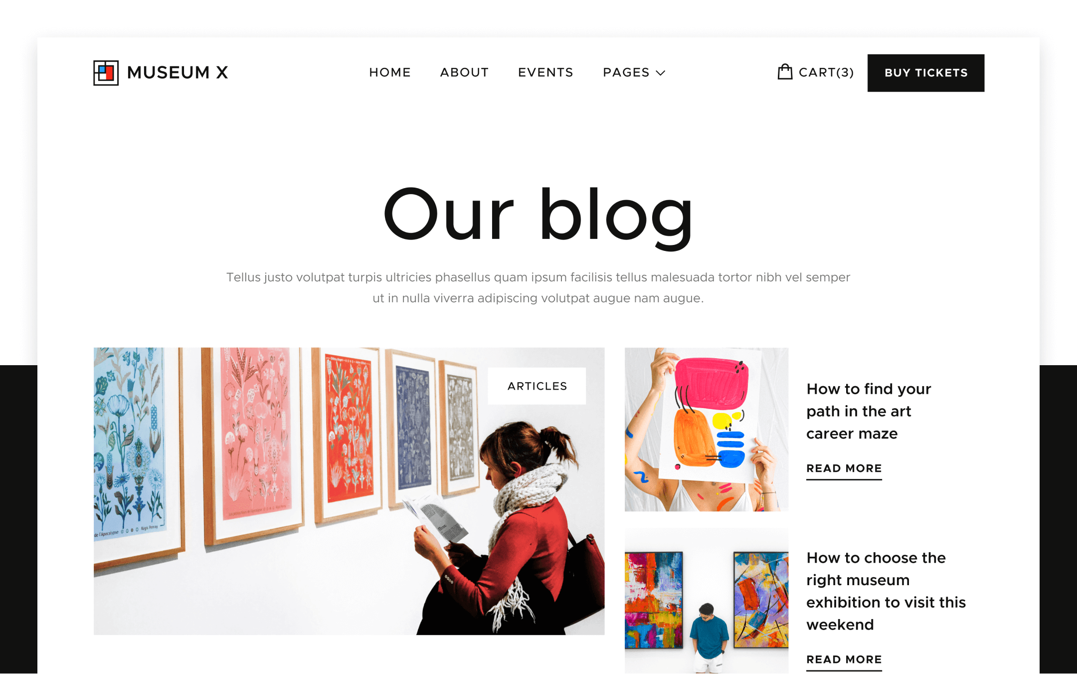 Museum X Webflow Template