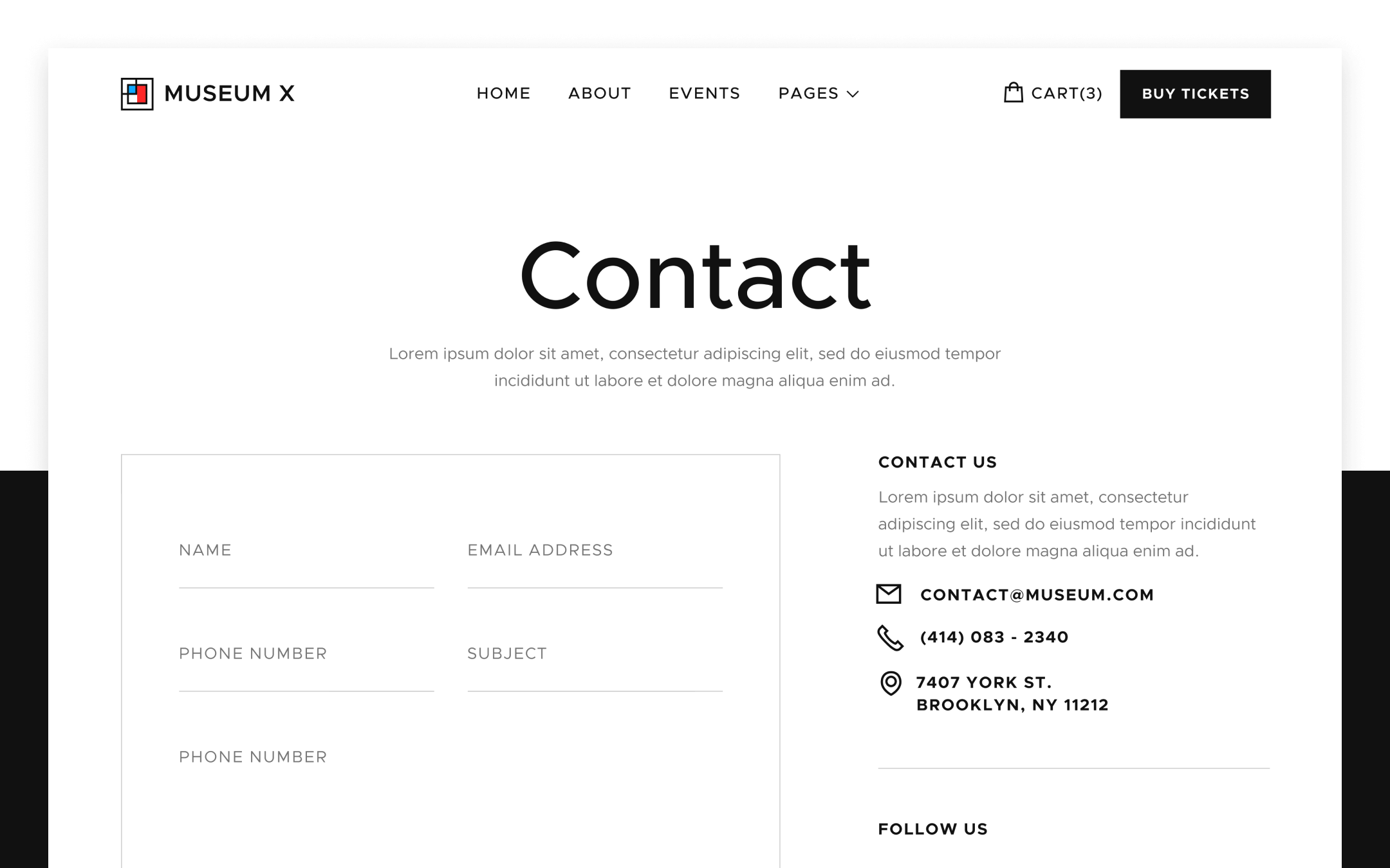 Museum X Webflow Template