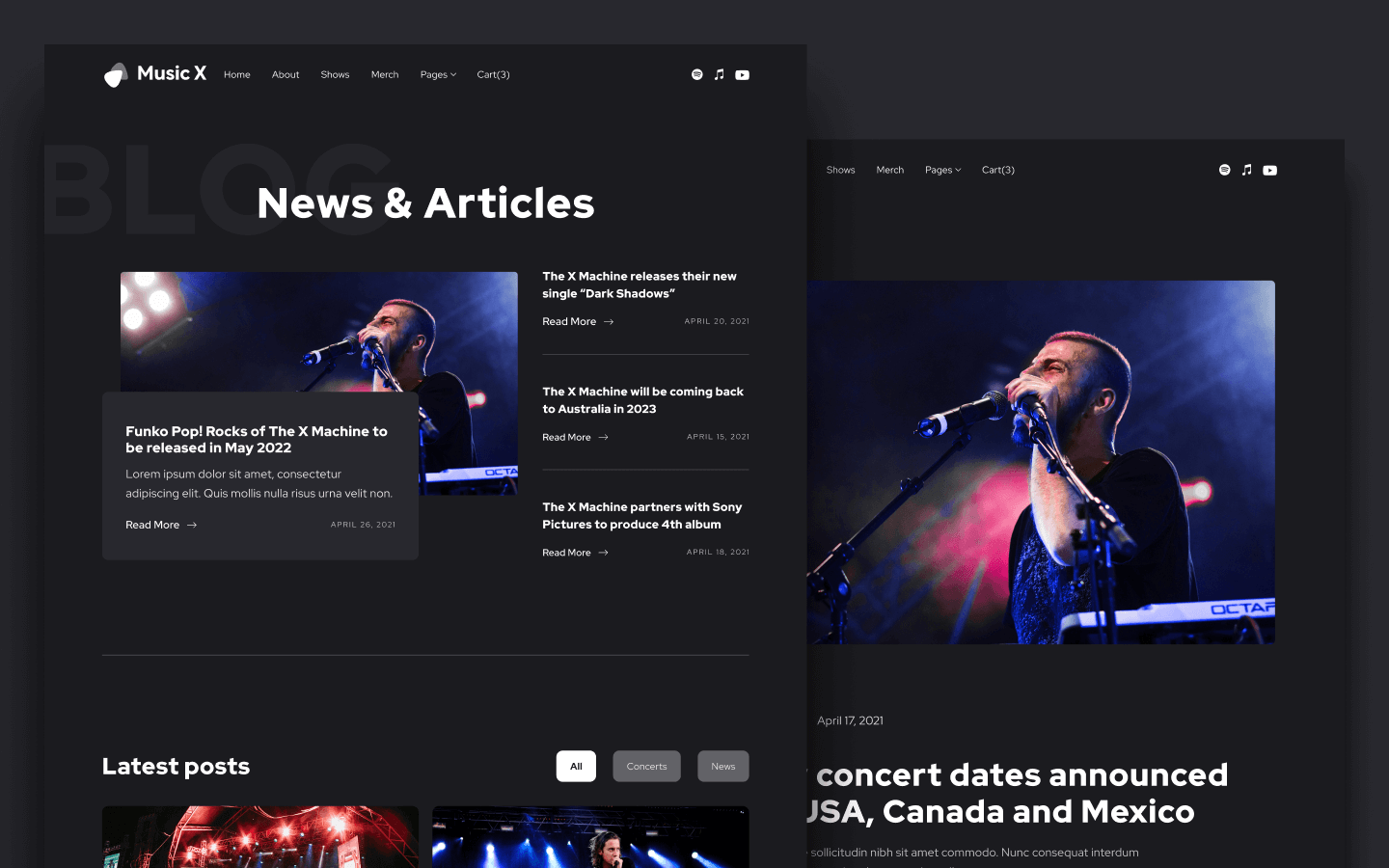 Music X Webflow Template