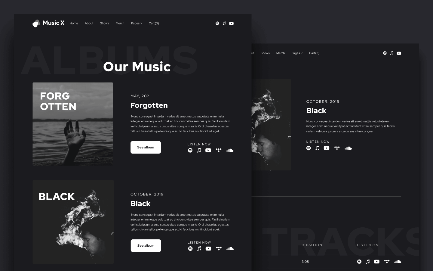 Music X Webflow Template