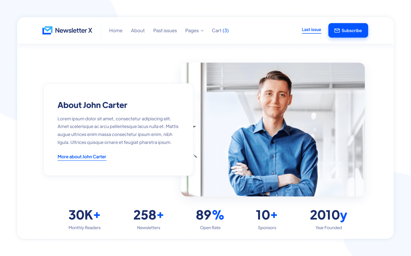 Newsletter X Webflow Template