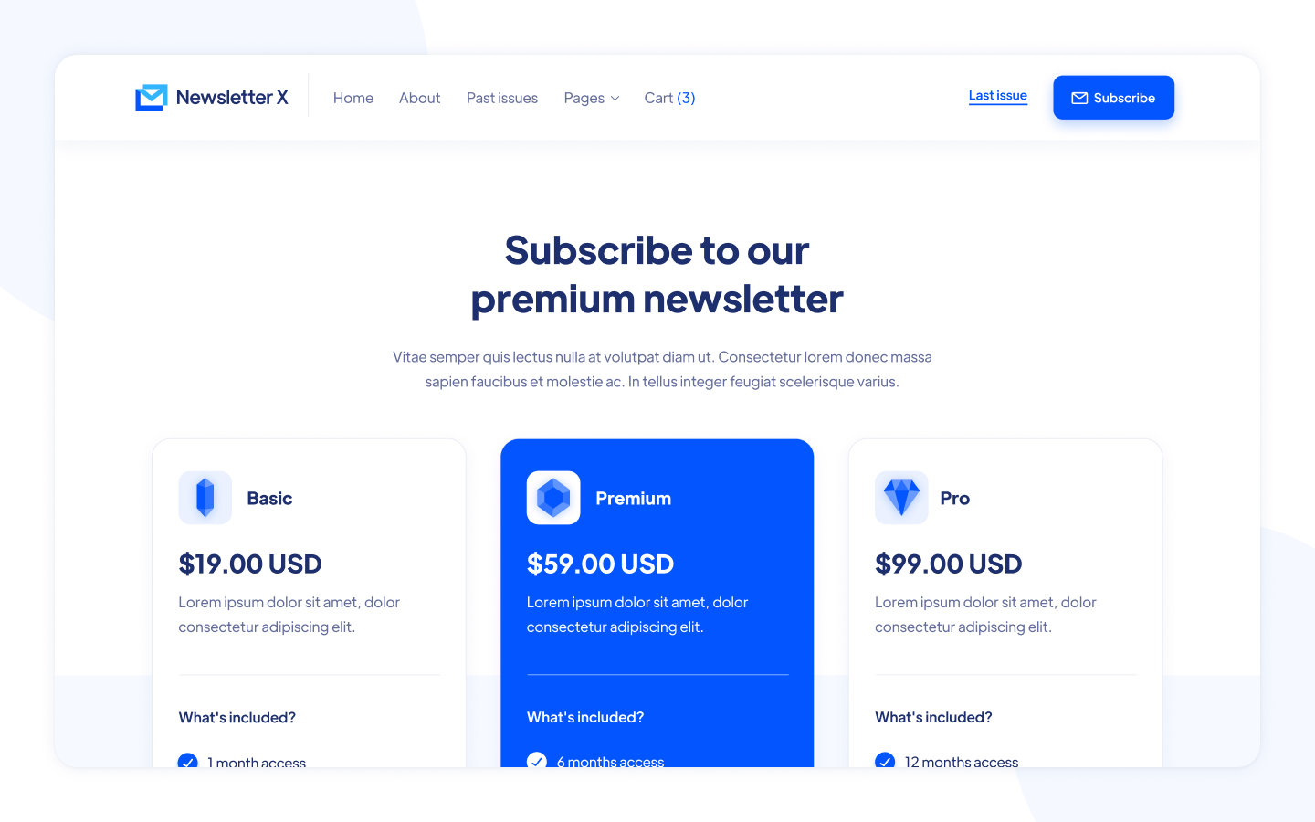 Newsletter X Webflow Template