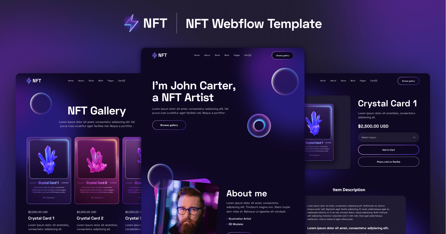 NFT Artist Webflow Template