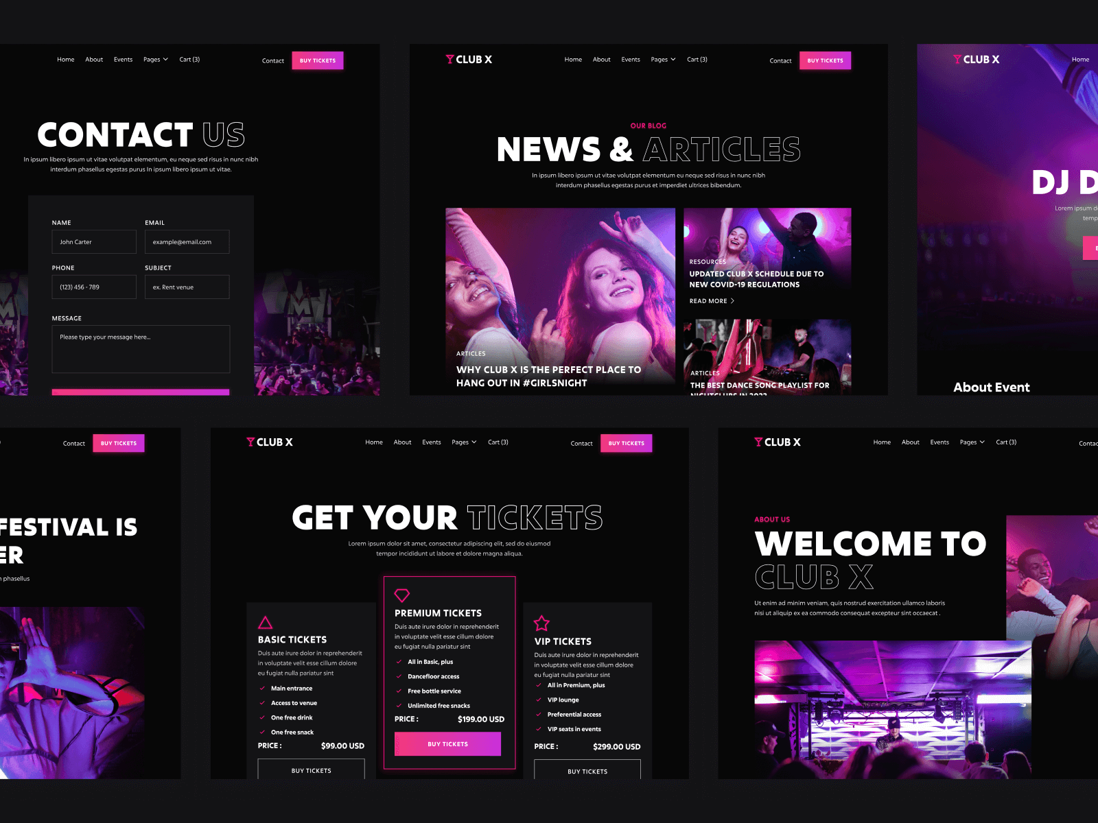 Entertainment DJ Party Webflow Template