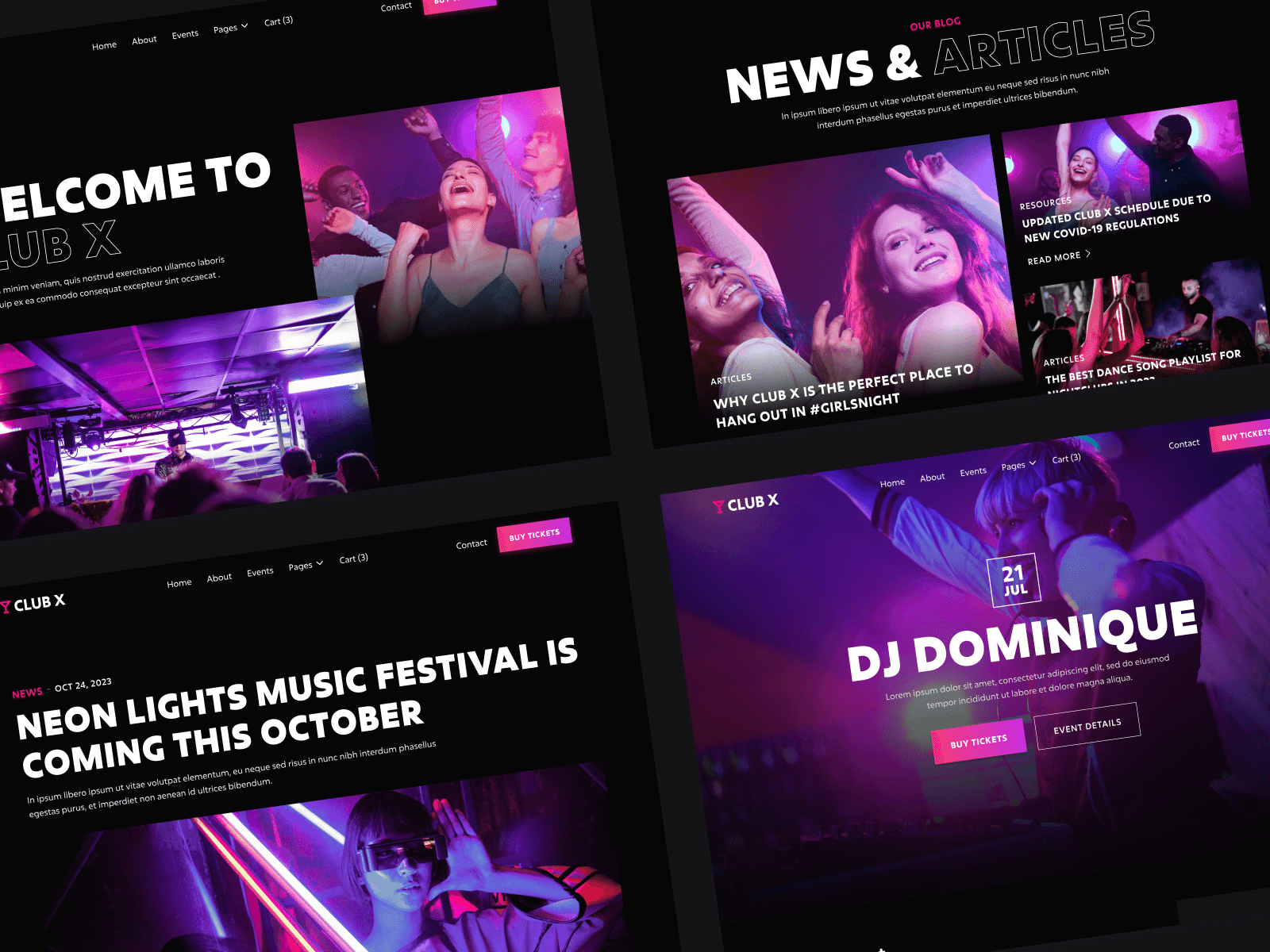 Night Club Disco Webflow Template