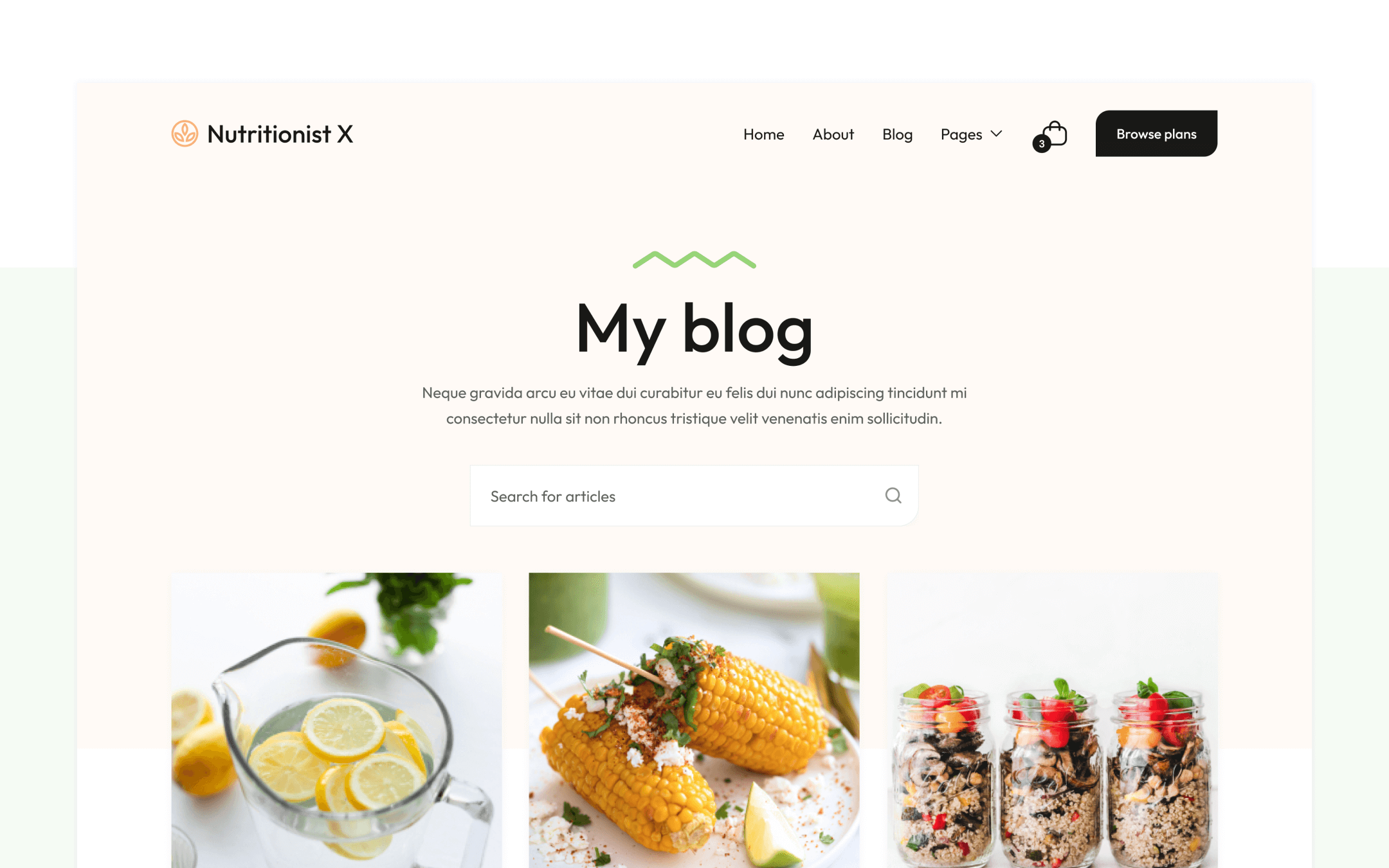 Nutritionist X Webflow Template