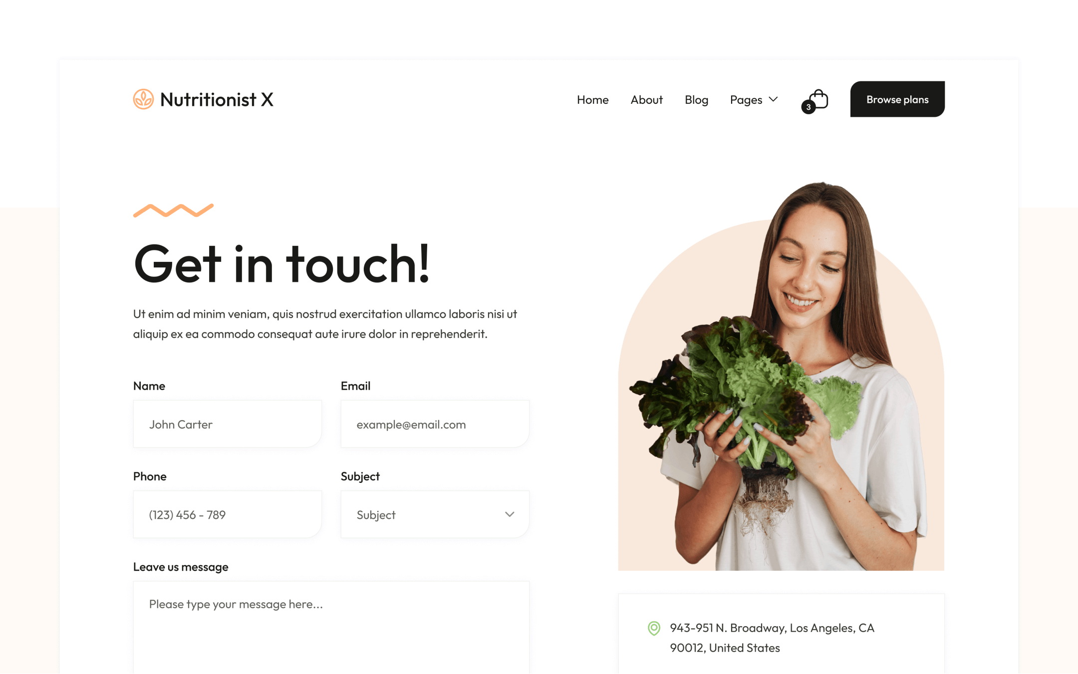 Nutritionist X Webflow Template