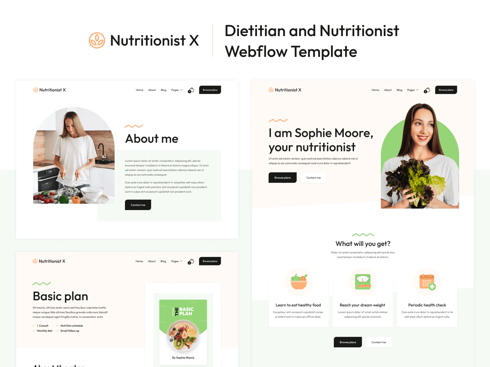 Nutritionist Webflow Template