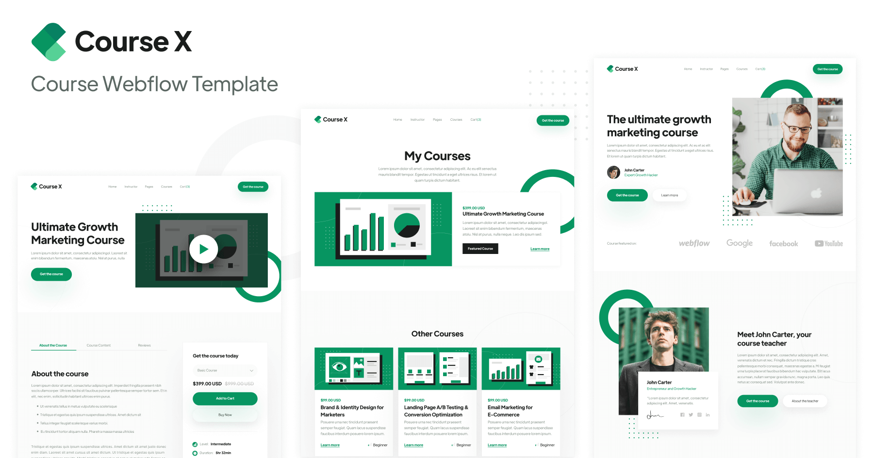 Course X Webflow Template