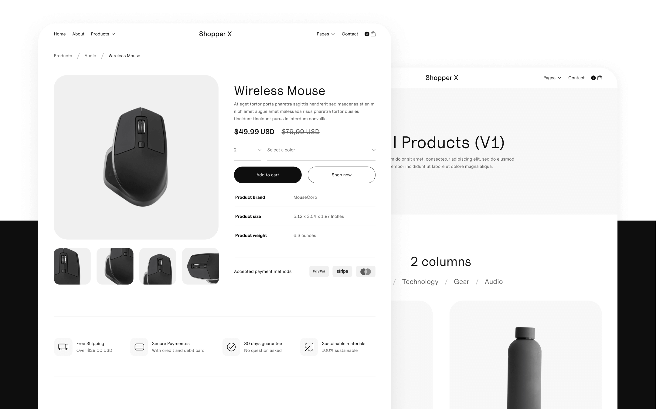 Commerce X Webflow Template