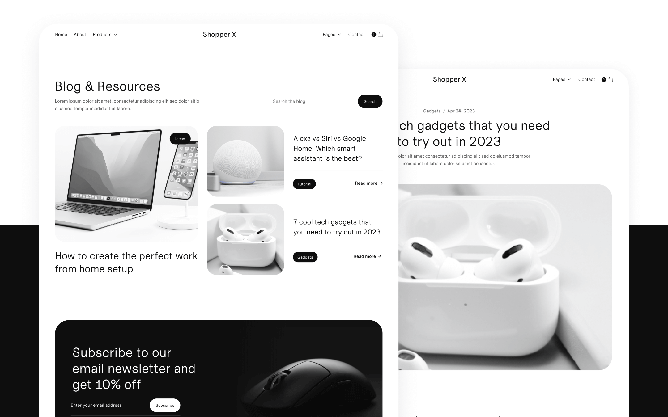 Commerce X Webflow Template