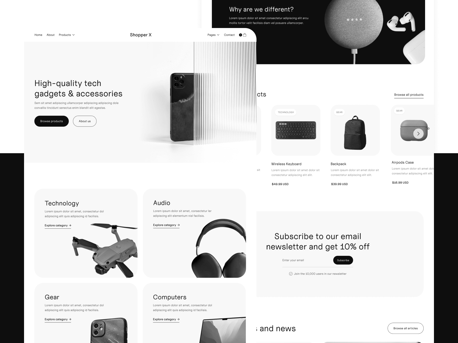 Multi Layout Ecommerce Shop Webflow Template