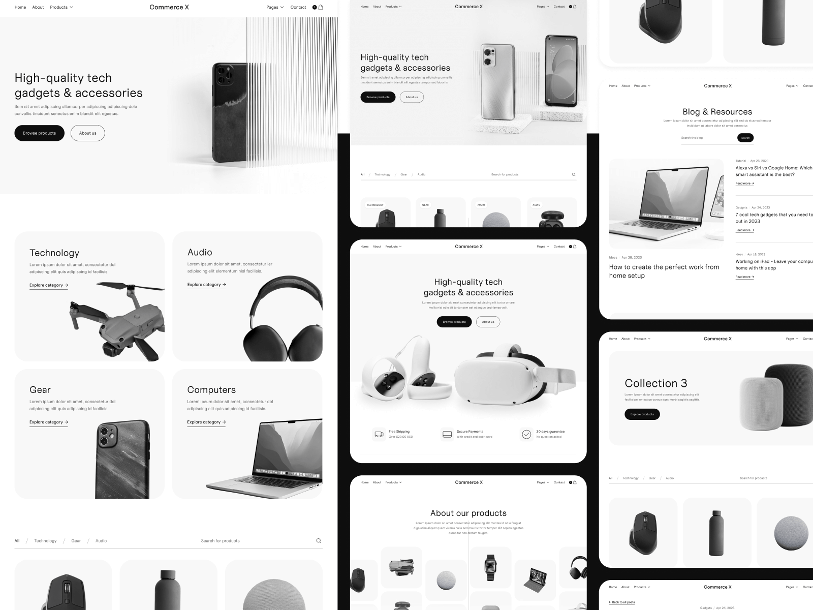 Multi Layout Ecommerce Webflow Theme