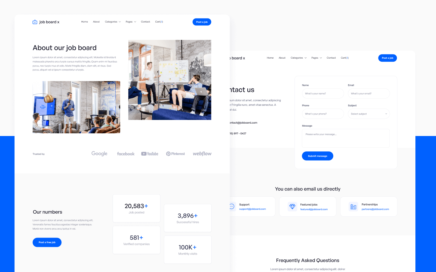 Job Board X Webflow Template
