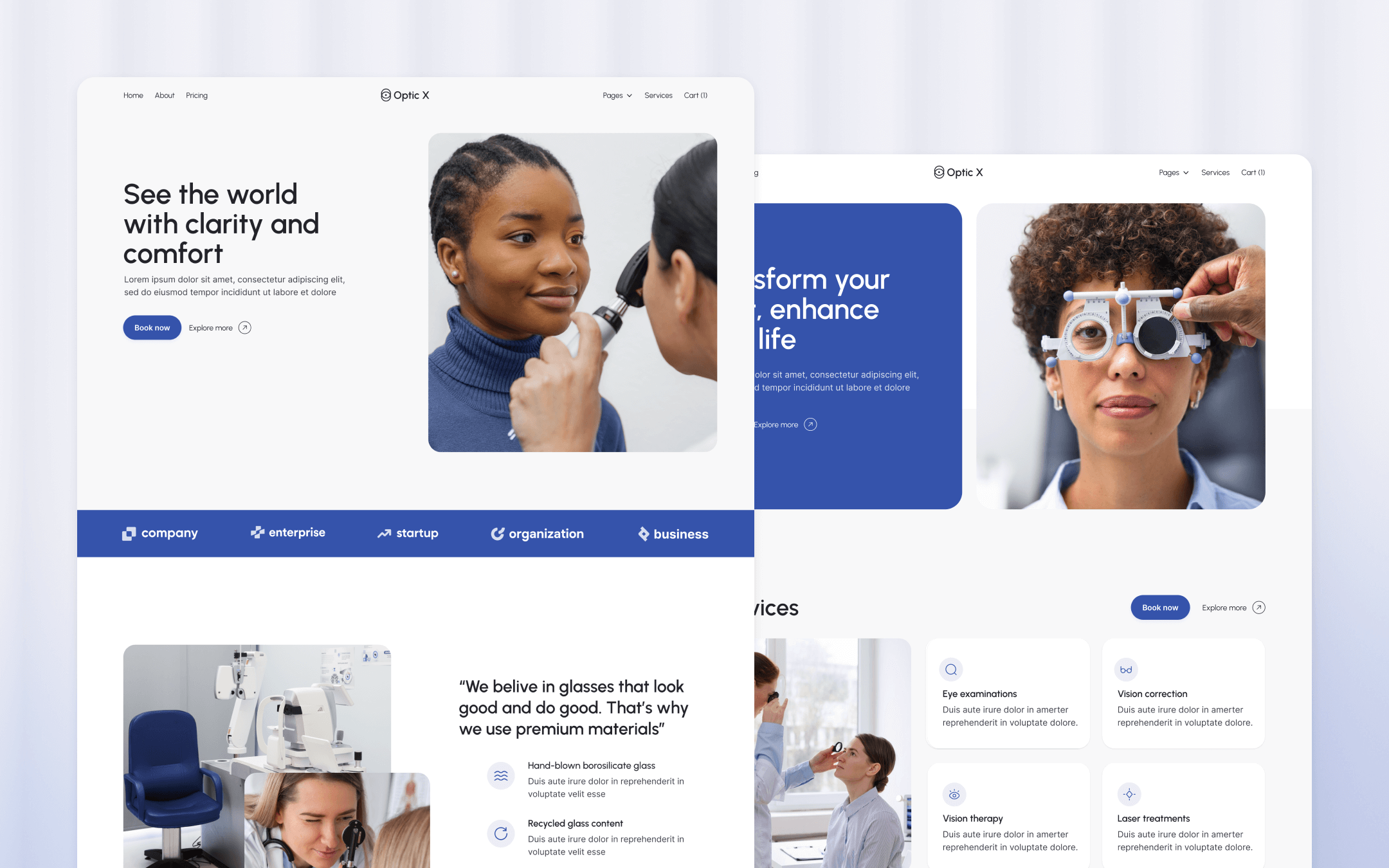 Optic X Webflow Template