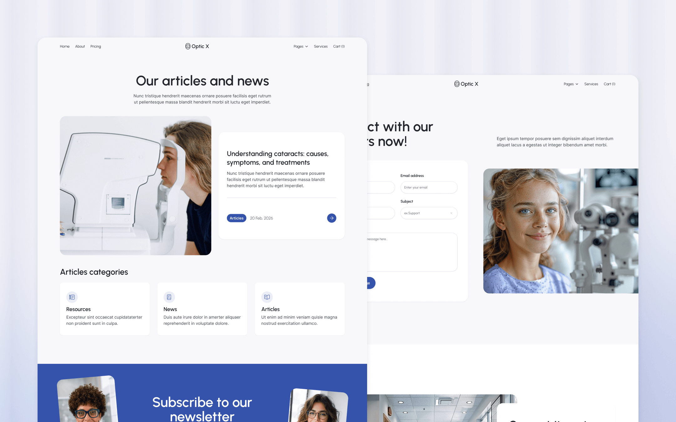 Optic X Webflow Template