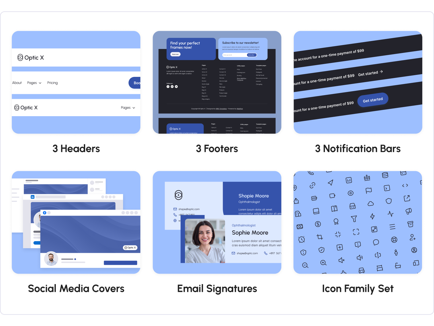 Optic X - Optician Webflow Template Benefits