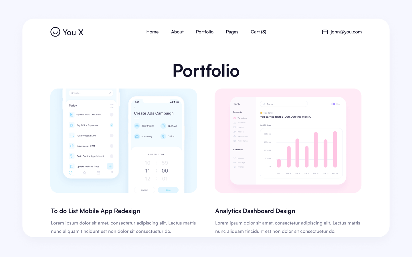 You X Webflow Template