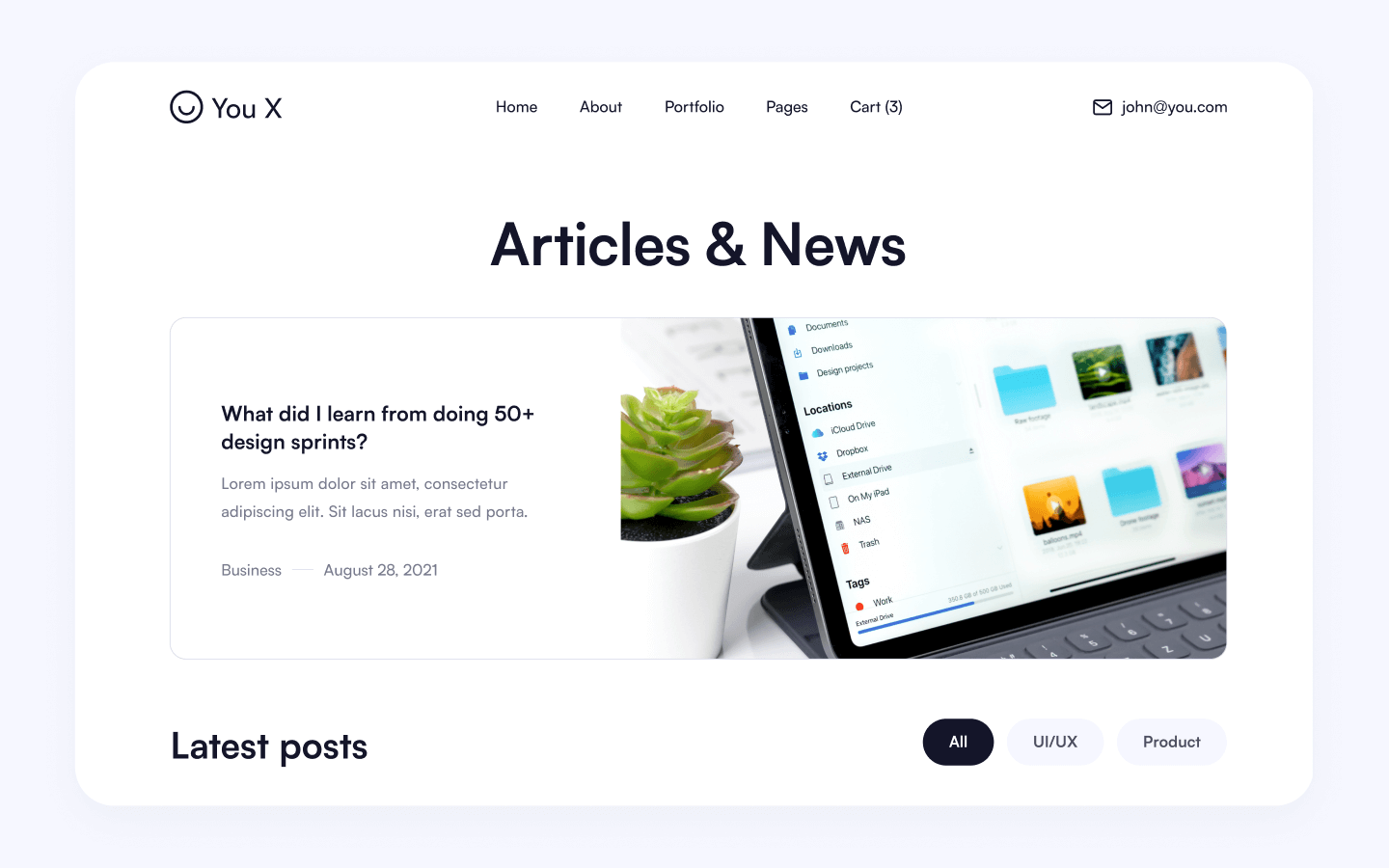 You X Webflow Template