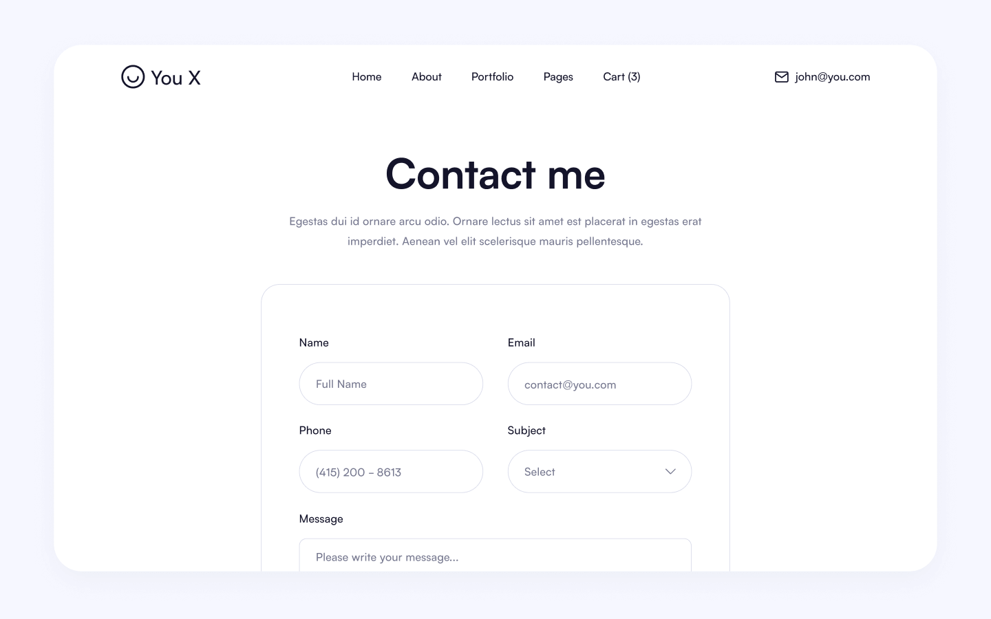 You X Webflow Template