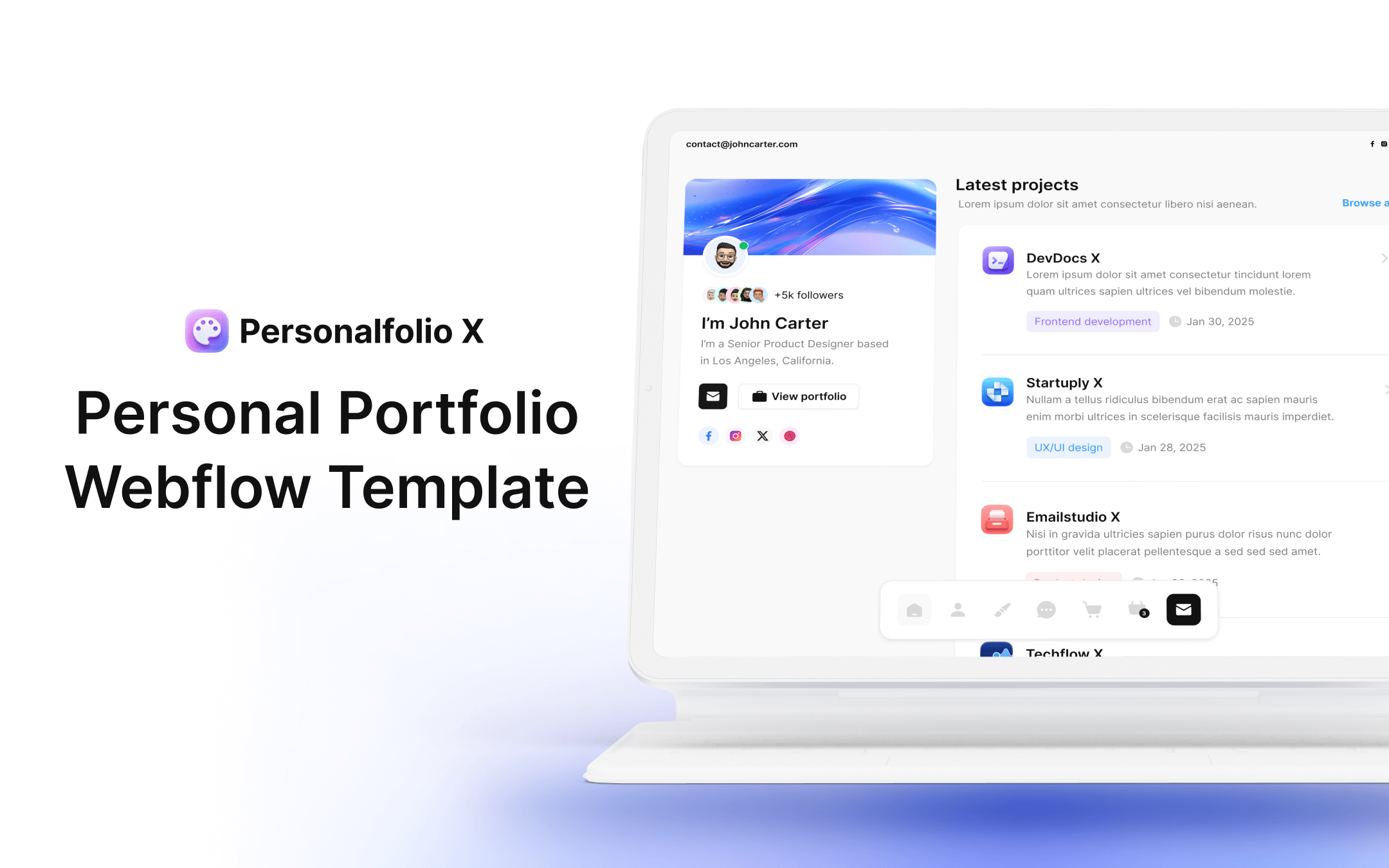 Personal Portfolio Webflow Template