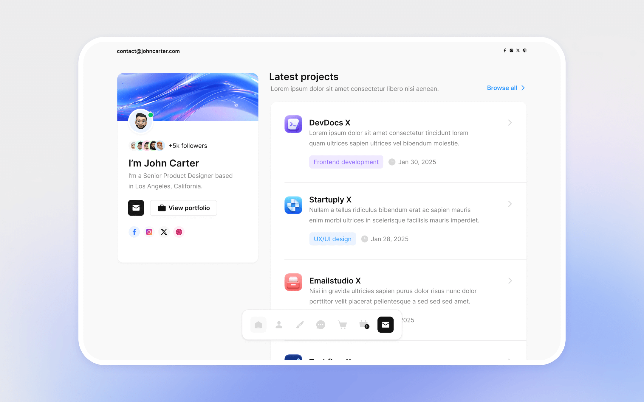 Personalfolio X Webflow Template