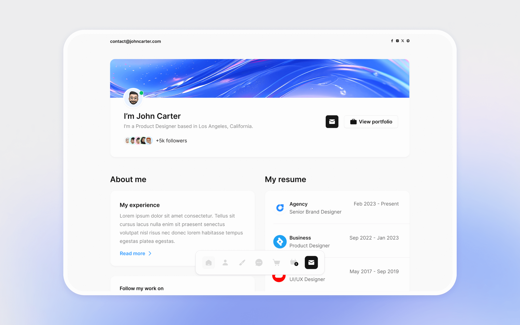 Personalfolio X Webflow Template