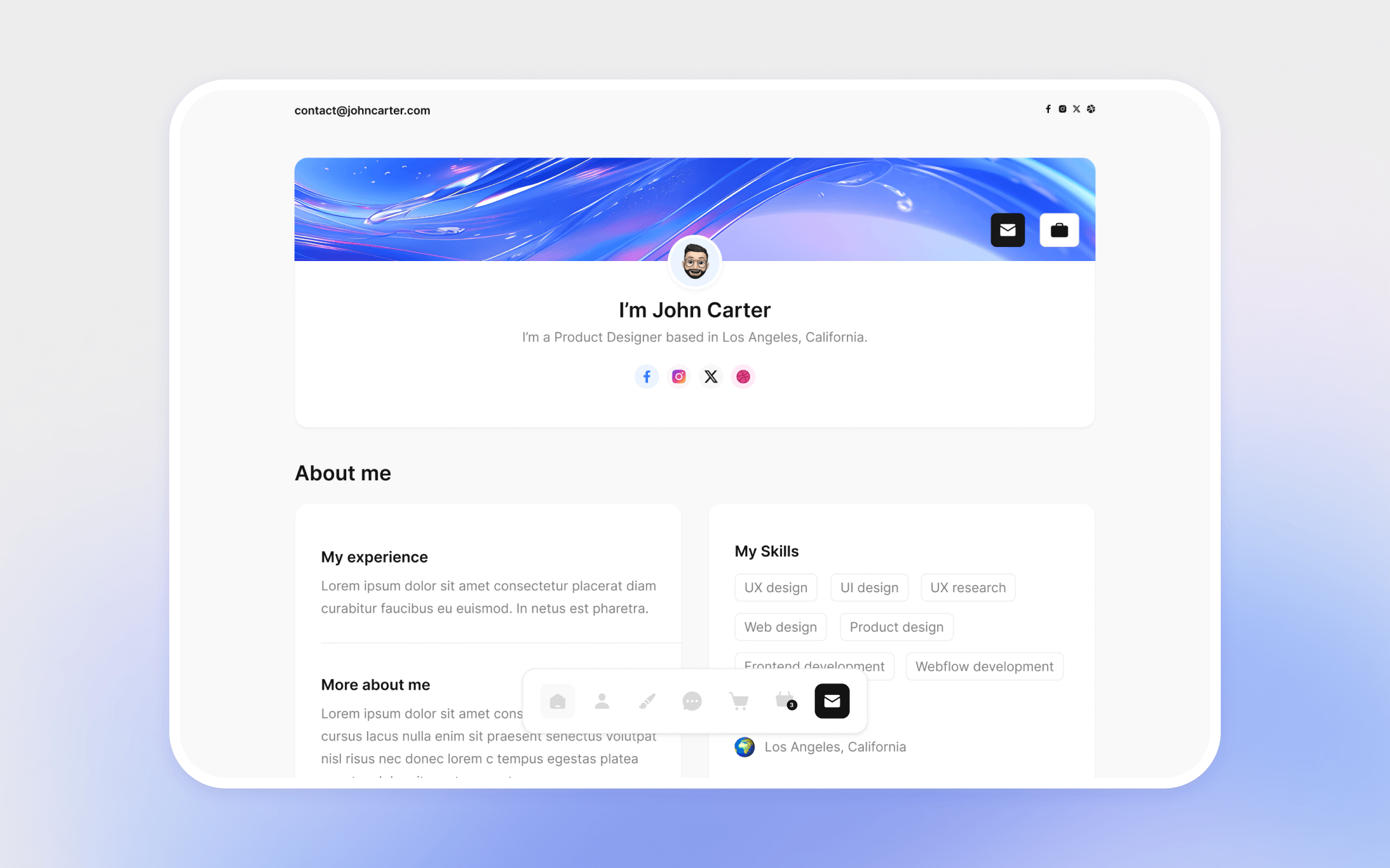 Personalfolio X Webflow Template