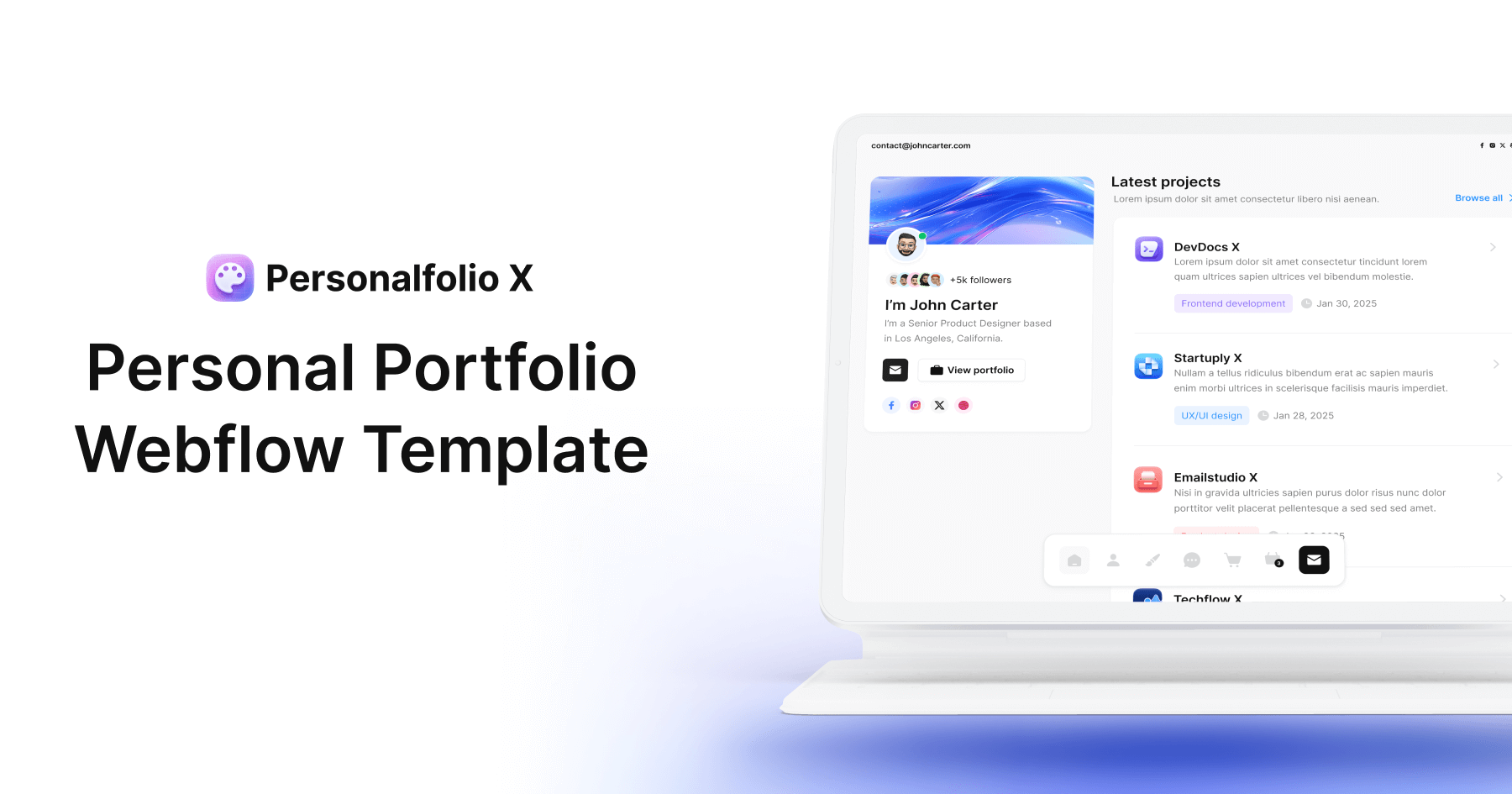 Personal Portfolio Webflow Template