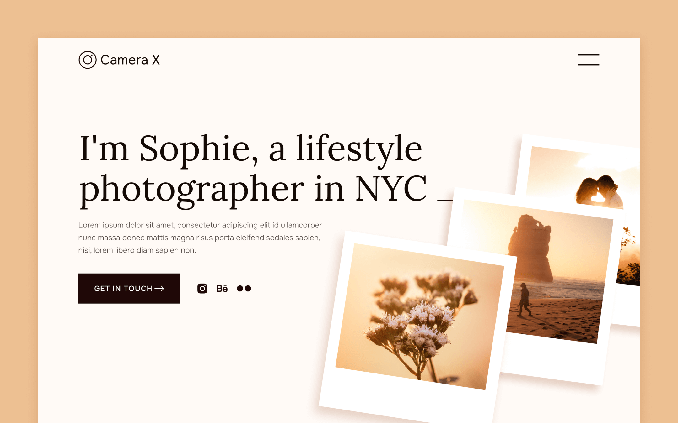 Photographer Webflow Template
