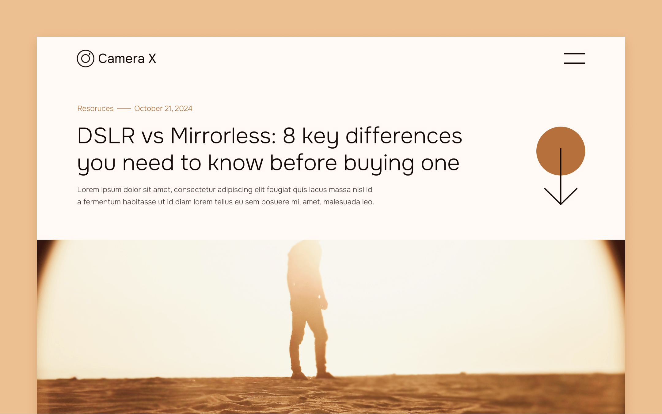 Camera X Webflow Template