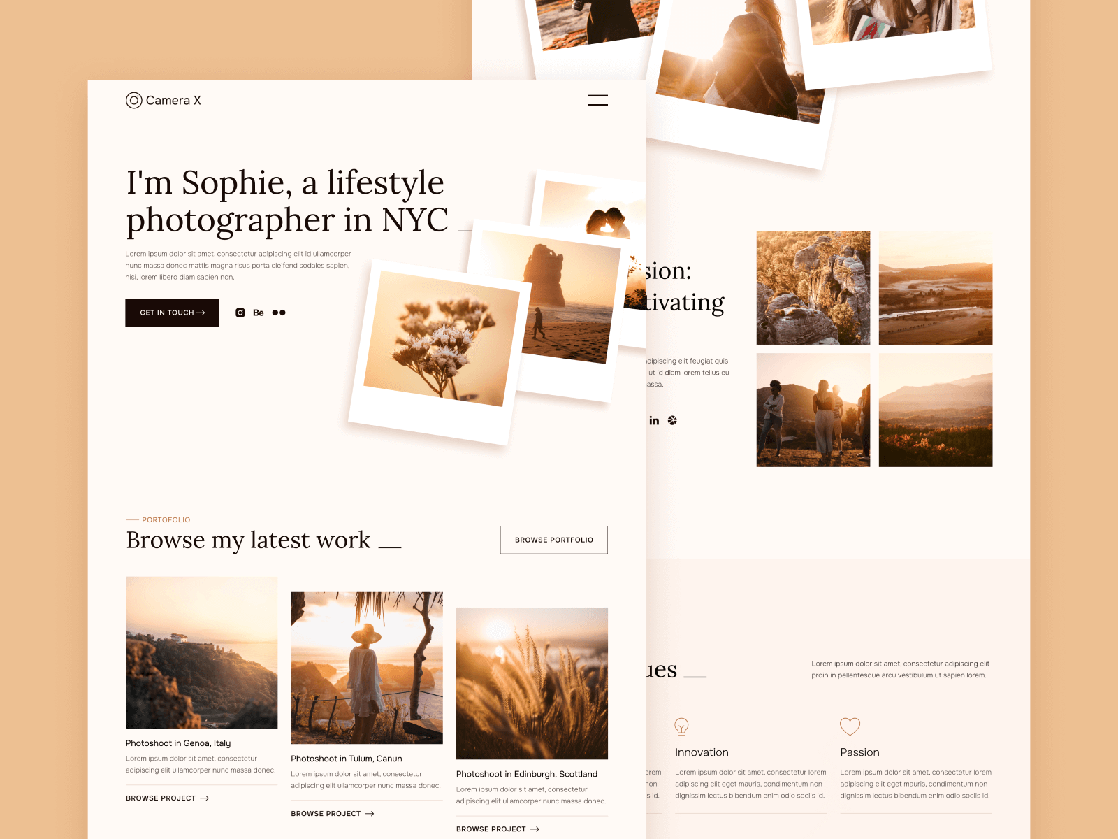Photographer Webflow Template