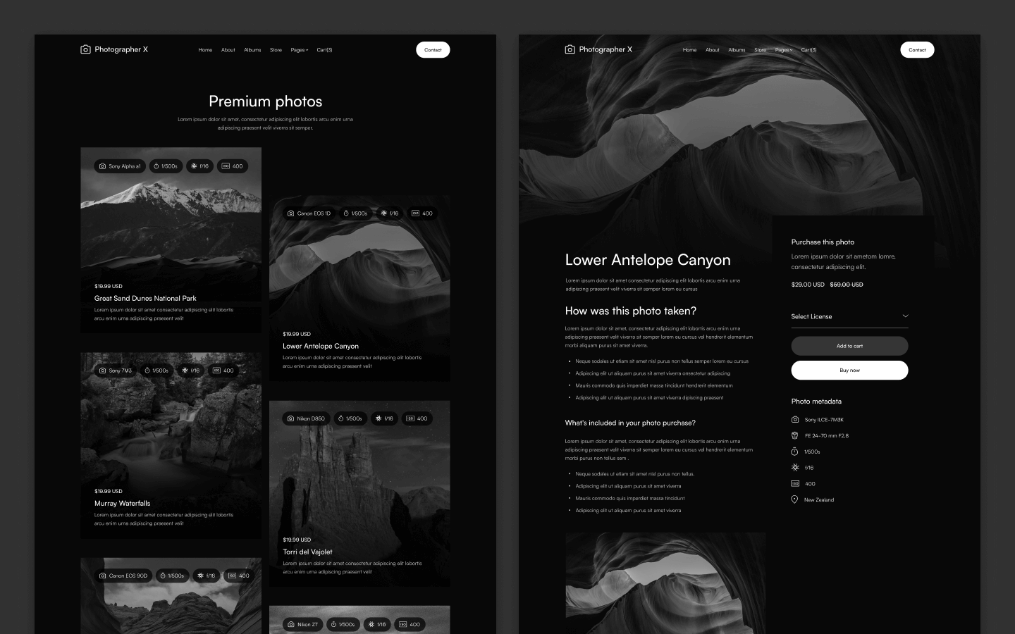 Photographer X Webflow Template