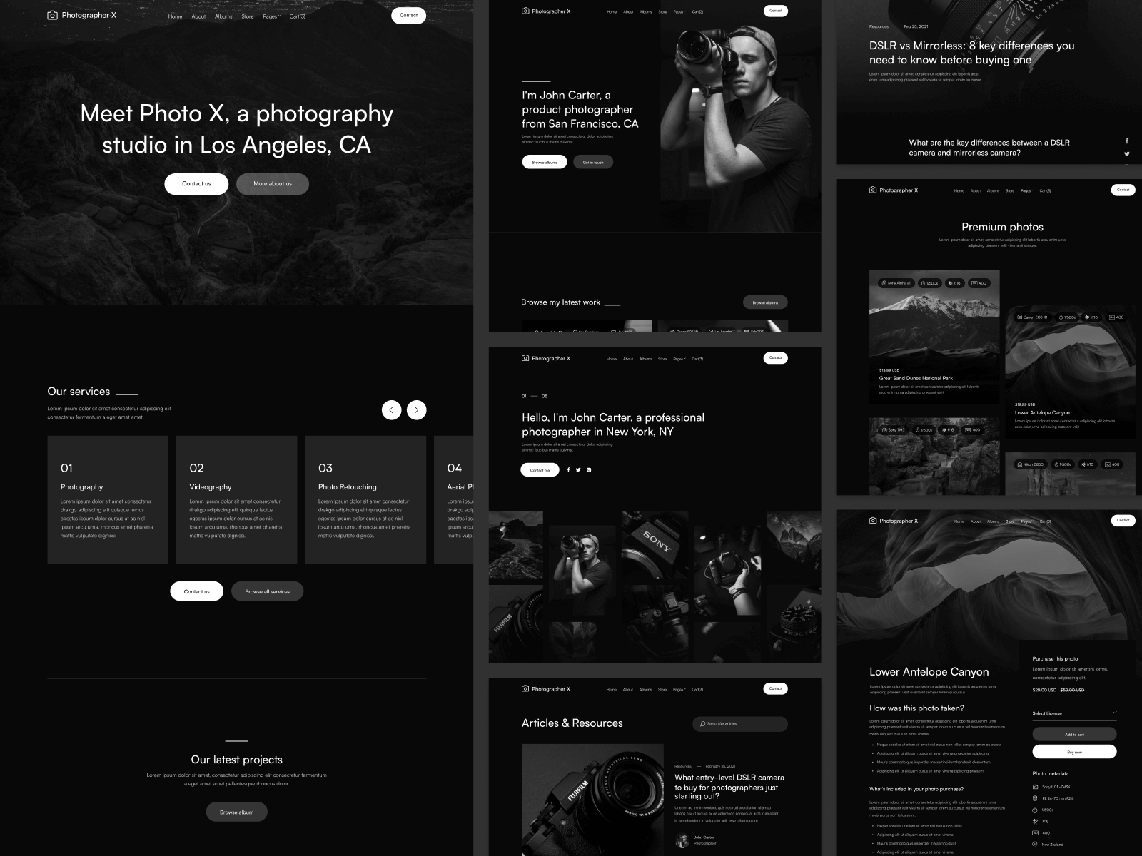 Photography Portfolio Webflow Website Template
