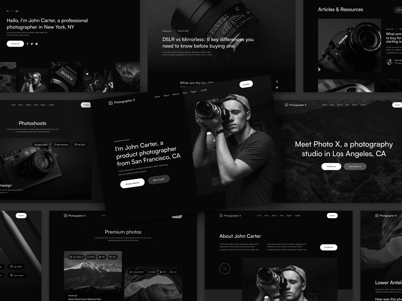 Photography Videography Webflow Website Template