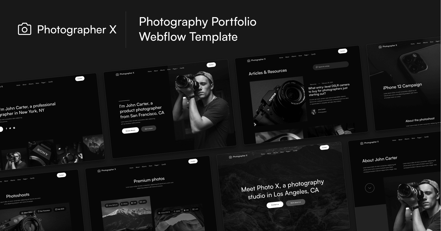 Photography Webflow Template